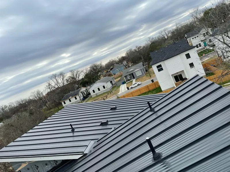 Standing seam metal roof panels with vents for Skylight Repair in Amory